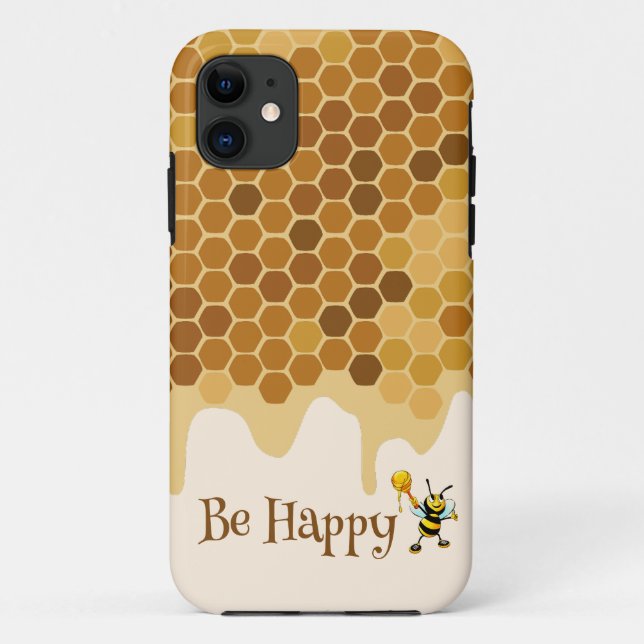 Coque iphone de nid d'abeilles motif personnalisé (Dos)