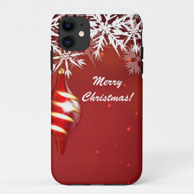 Coque iphone de Noël rouge (Dos)