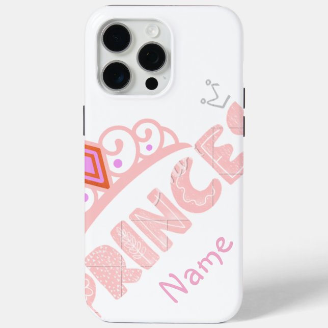 Coque iphone de nom de princesse personnalisé - De (Verso)