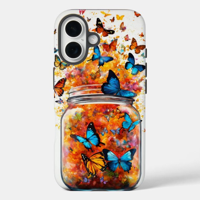 Coque iphone de papillon d'été vibrant (Verso)