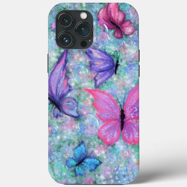 Coque iphone de papillons volants (Verso)