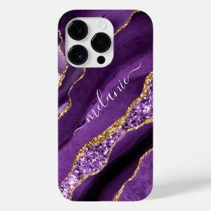 Coque iphone de Parties scintillant Purple Gold