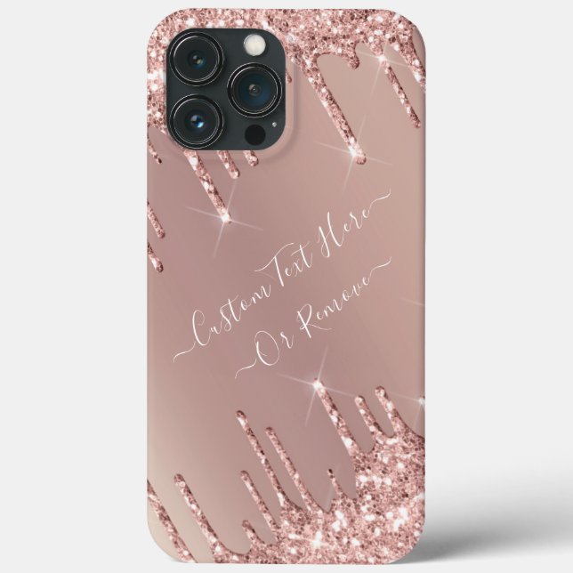 coque iphone de Parties scintillant rose Gold avec (Verso)