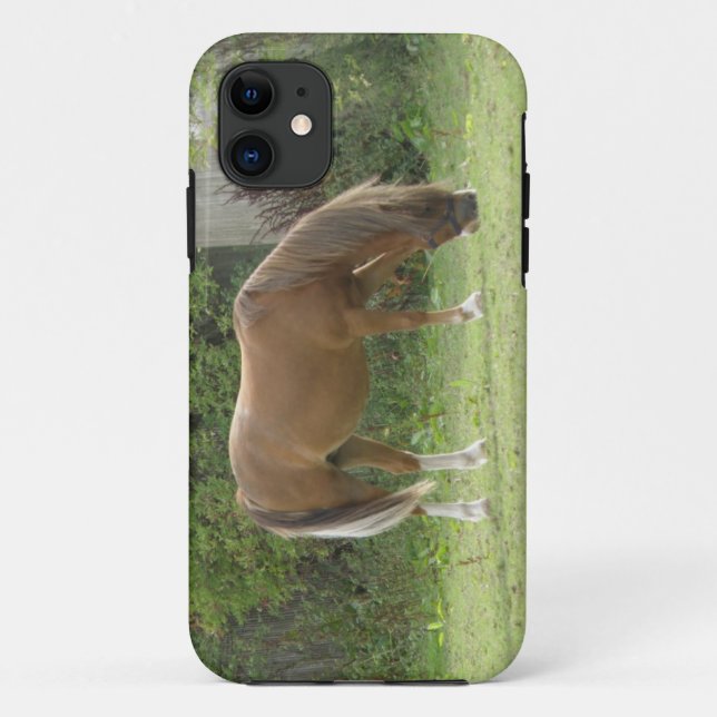 Coque iphone de pâturage de Cheval Brown de châtai (Dos)