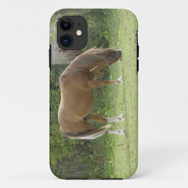 Coque iphone de pâturage de Cheval Brown de châtai (Dos)