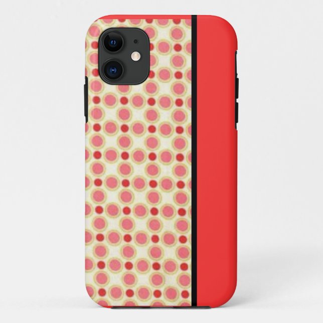 Coque iphone de points Polka Orange (Dos)