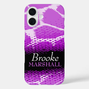 Coque iphone de poster de animal graphique violet 