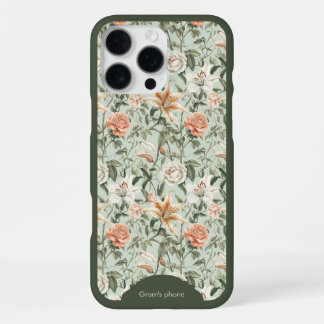 Coque iPhone 16 Pro Max De roses orange et de lis tigres,