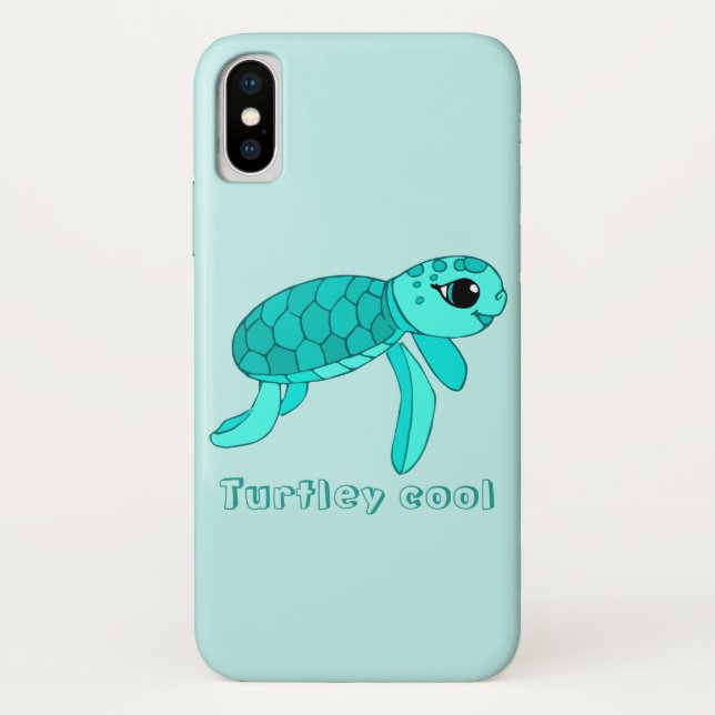 Coque iphone de tortue de mer cool Turtley (Dos)