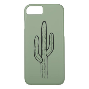 Coque iphone de vert sauge de cactus de Saguaro