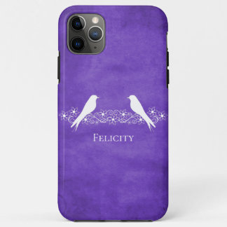 Coque iphone de vigne florale de Lovebirds