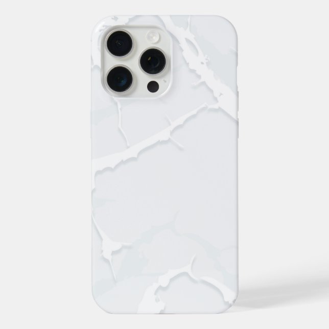Coque iPhone Débris de marbre blanc élégant (Verso)