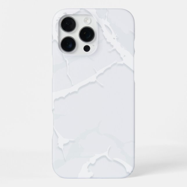 Coque iPhone Débris de marbre blanc élégant (Verso)