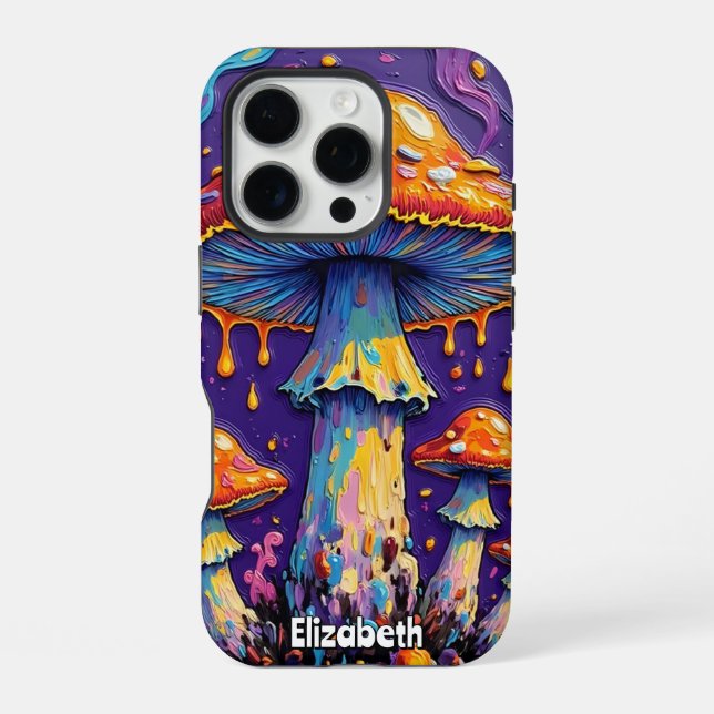 Coque iPhone Déchets de champignons psychédéliques (Verso)