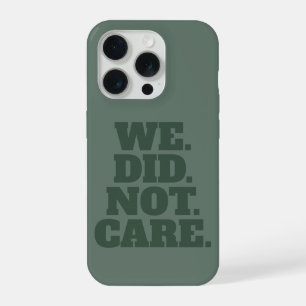 Coque iPhone 15 Pro Déclaration de texte moderne   Texte vert typograp