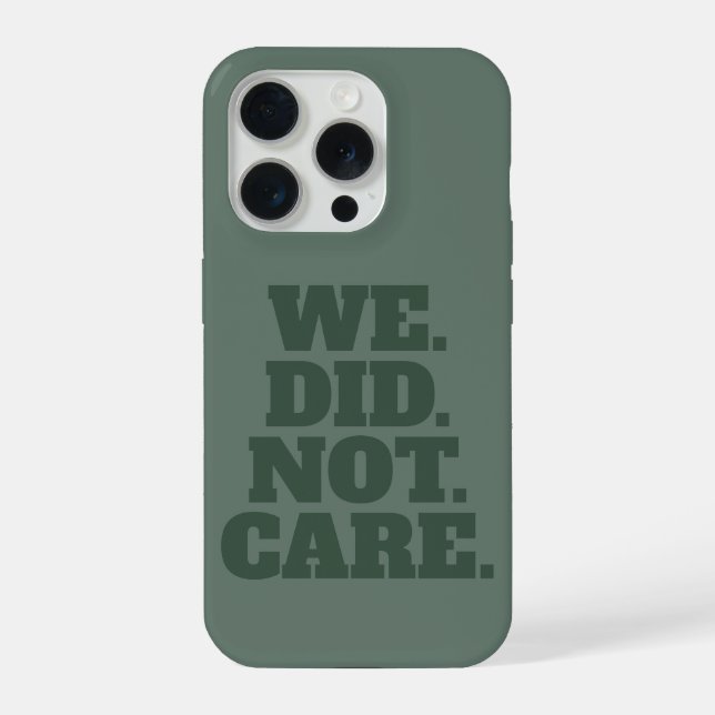 Coque iPhone Déclaration de texte moderne | Texte vert typograp (Verso)