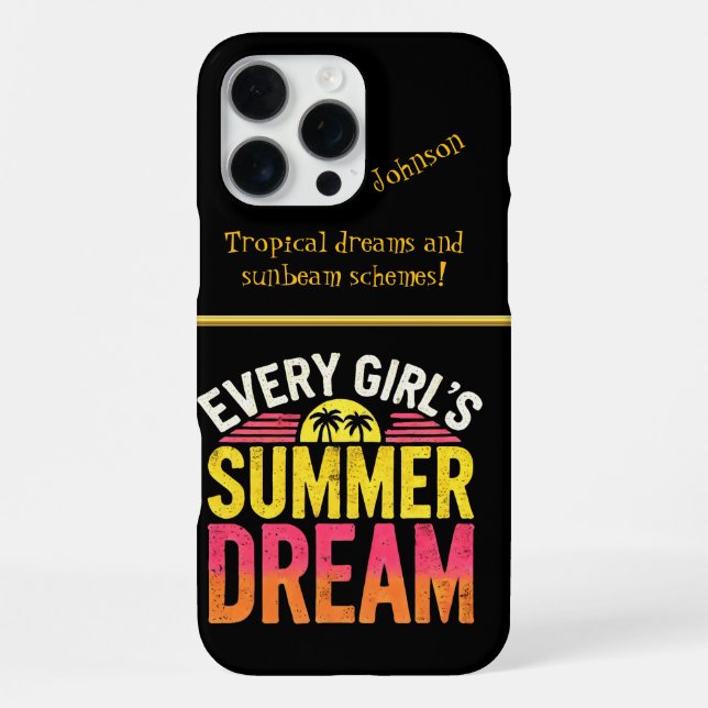 Coque iPhone Déclaration estivale vibrante  (Verso)