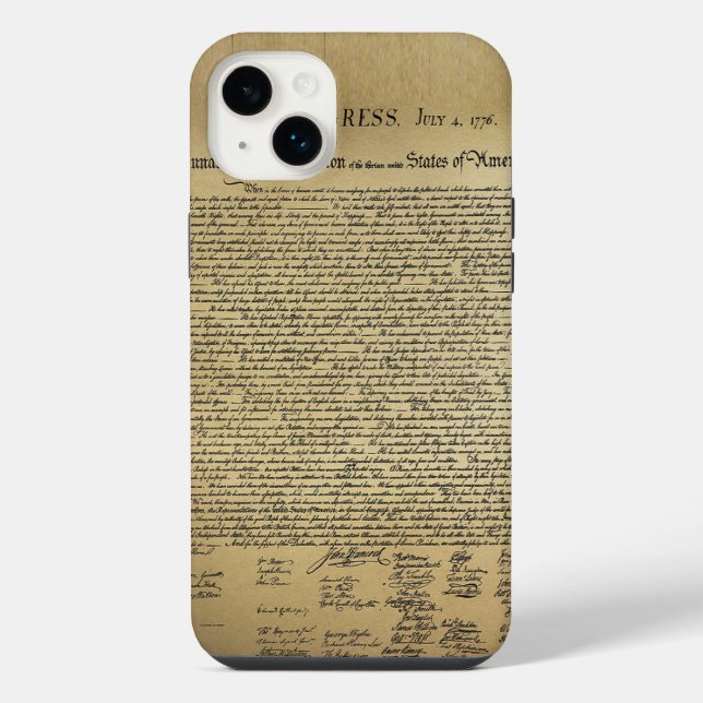 Coque iPhone Déclaration vintage d'indépendance (Verso)