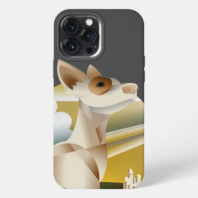 Coque iPhone Déco Podenco Chien (Verso)