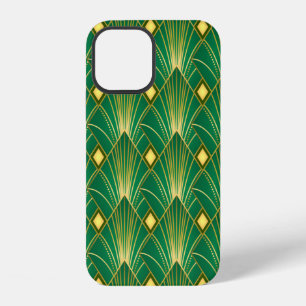Coque iPhone 12 Décor art motif. Papier peint vintage. japonais ou