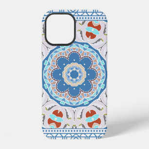 Coque iPhone 12 Décor coloré sur arrière - plan blanc,