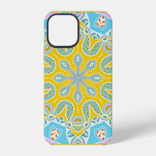 Coque iPhone 12 Décor coloré sur arrière - plan blanc,