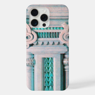 COQUE iPhone 15 PRO MAX DÉCOR DE FANTASIE ROSE BLEU ARTISTIQUE ÉLÉGANT