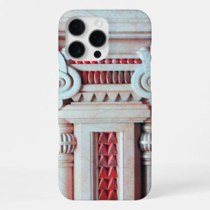 COQUE iPhone 16 PRO MAX DÉCOR DE FANTASIE ROUGE BLANC ARTISTIQUE ÉLÉGANT