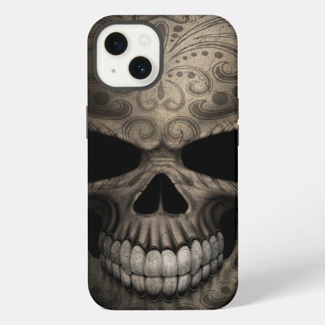 Coque iPhone Decorated Dark Skull (Verso)