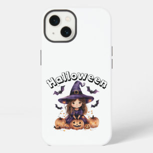 Etui iPhone 13 Décoration de Halloween de fille de sorcière charm