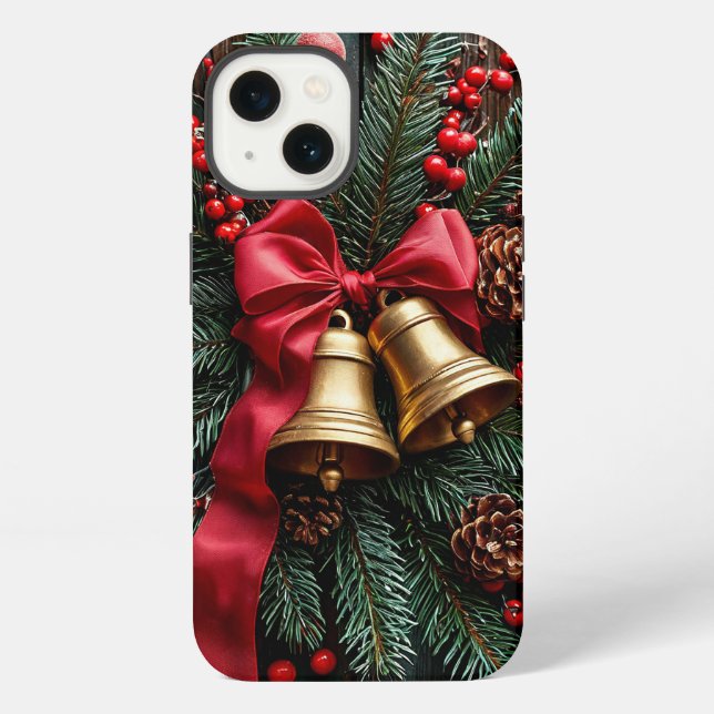 Coque iPhone Décoration de Noël festive (Verso)