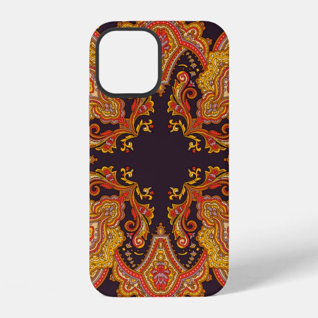 Coque iPhone décoration textile classique impression numérique  (Verso)
