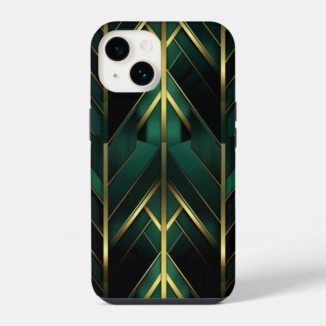 Coque iPhone Décoration Verte (Verso)