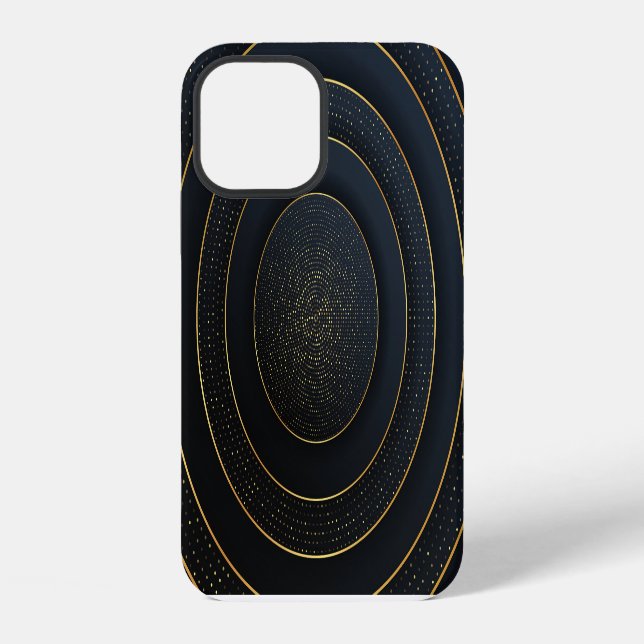 Coque iPhone Découpage de papier de luxe : dégradé doré. (Verso)