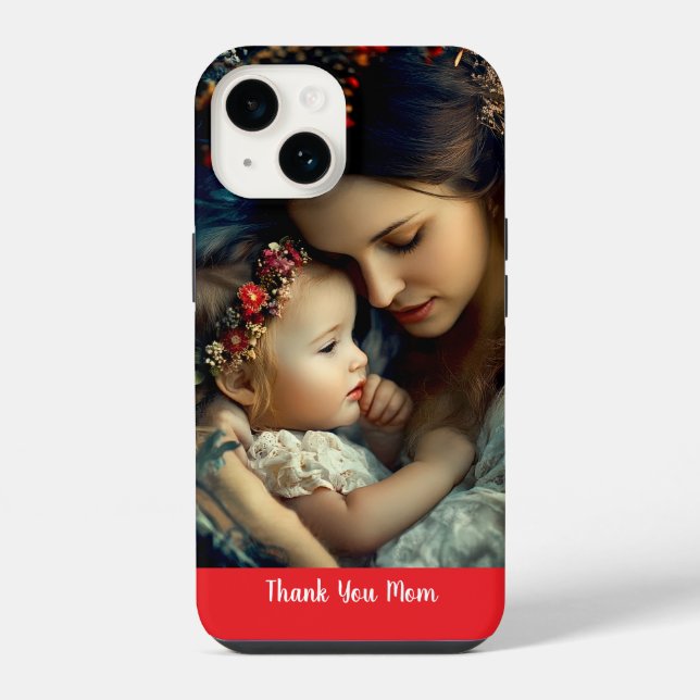 Coque iPhone Dédicace aux mamans (Verso)
