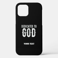 DÉDIÉ À DIEU BLANC PERSONNALISABLE COOL TEXTE