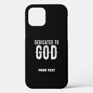 COQUE iPhone 12 DÉDIÉ À DIEU BLANC PERSONNALISABLE COOL TEXTE