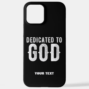 COQUE iPhone 12 PRO MAX DÉDIÉ À DIEU COOL PERSONNALISABLE TEXTE BLANC