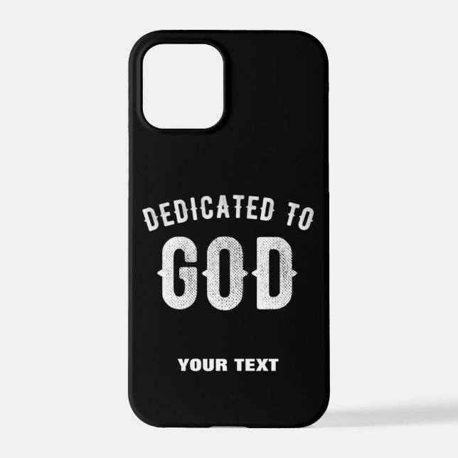 COQUE iPhone DÉDIÉ À DIEU PERSONNALISABLE COOL TEXTE BLANC (Verso)