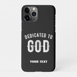 COQUE iPhone 11Pro DÉDIÉ À DIEU PERSONNALISABLE COOL TEXTE BLANC