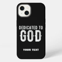 DÉDIÉ À DIEU PERSONNALISÉ BLANC TEXTE FRAIS