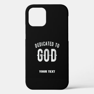 COQUE iPhone 12 PRO DÉDIÉ À DIEU TEXTE BLANC PERSONNALISABLE