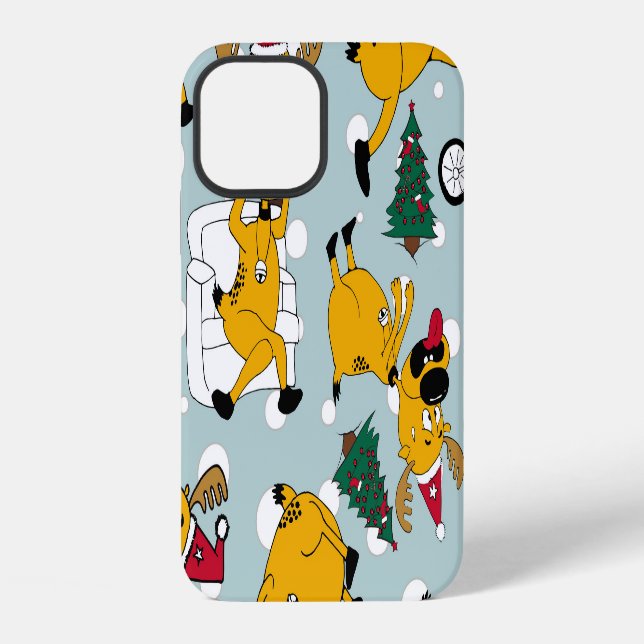 Coque iPhone Deer Festive : Design Motif de Noël (Verso)
