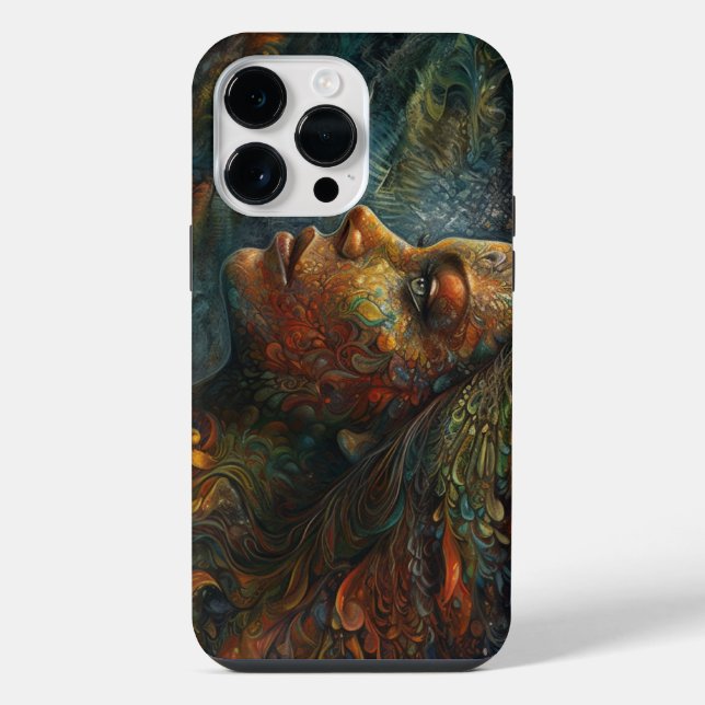 Coque iPhone Déesse illustrée surréaliste (Verso)