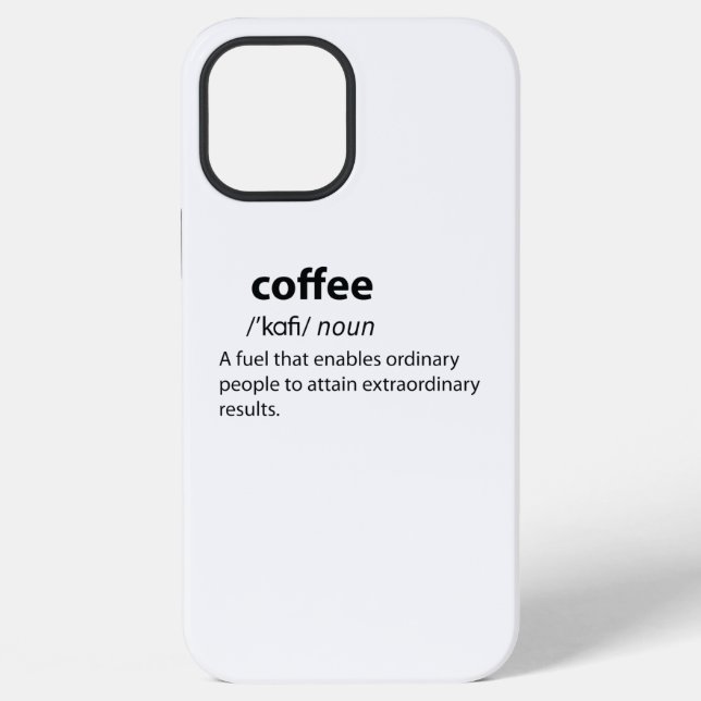 Coque iPhone Définition de dictionnaire drôle de café (Verso)