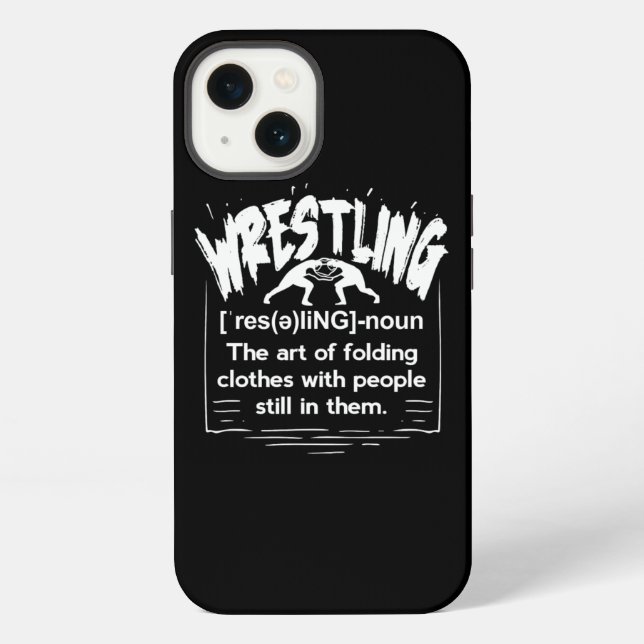 Coque iPhone Définition de lutte drôle Lutteur (Verso)
