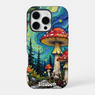 Coque iPhone 16 Pro Défrichement de forêts psychédélique