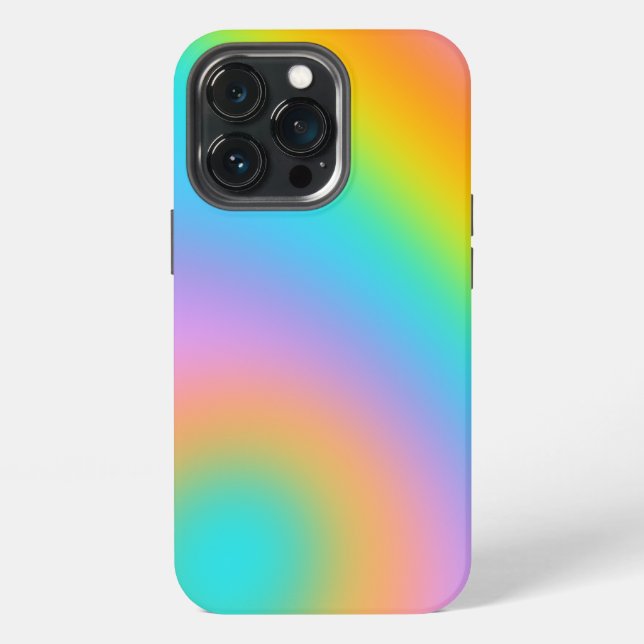 Coque iPhone Dégradé Arc-en-ciel (Dos)