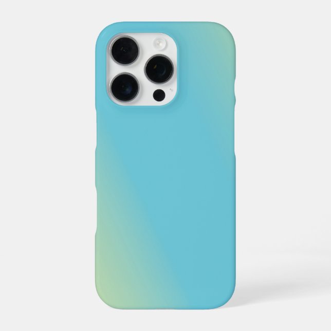 Coque iPhone Dégradé Bleu Jaune Vert (Verso)