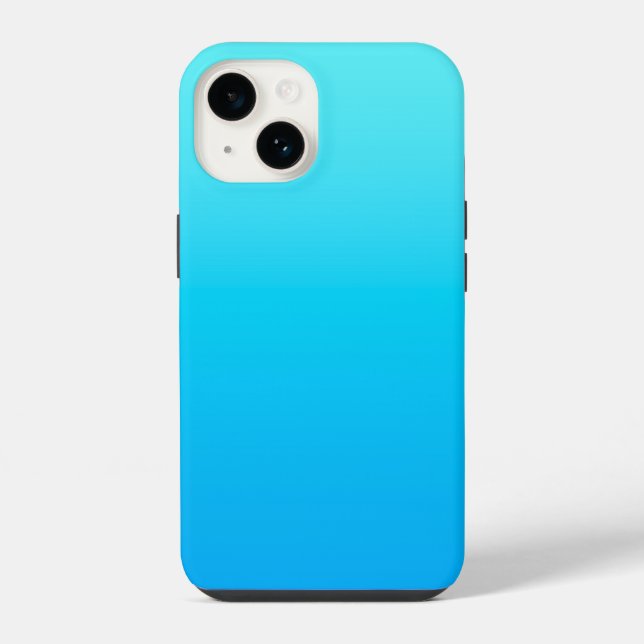 Coque iPhone Dégradé de couleur bleu (Verso)